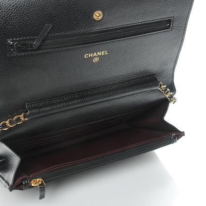 Chanel Caviar Quilted Wallet On Chain WOC Black 5 of 9