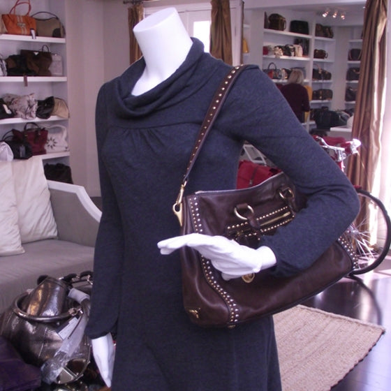 Prada Leather Studded Tote Bag 2 of 11