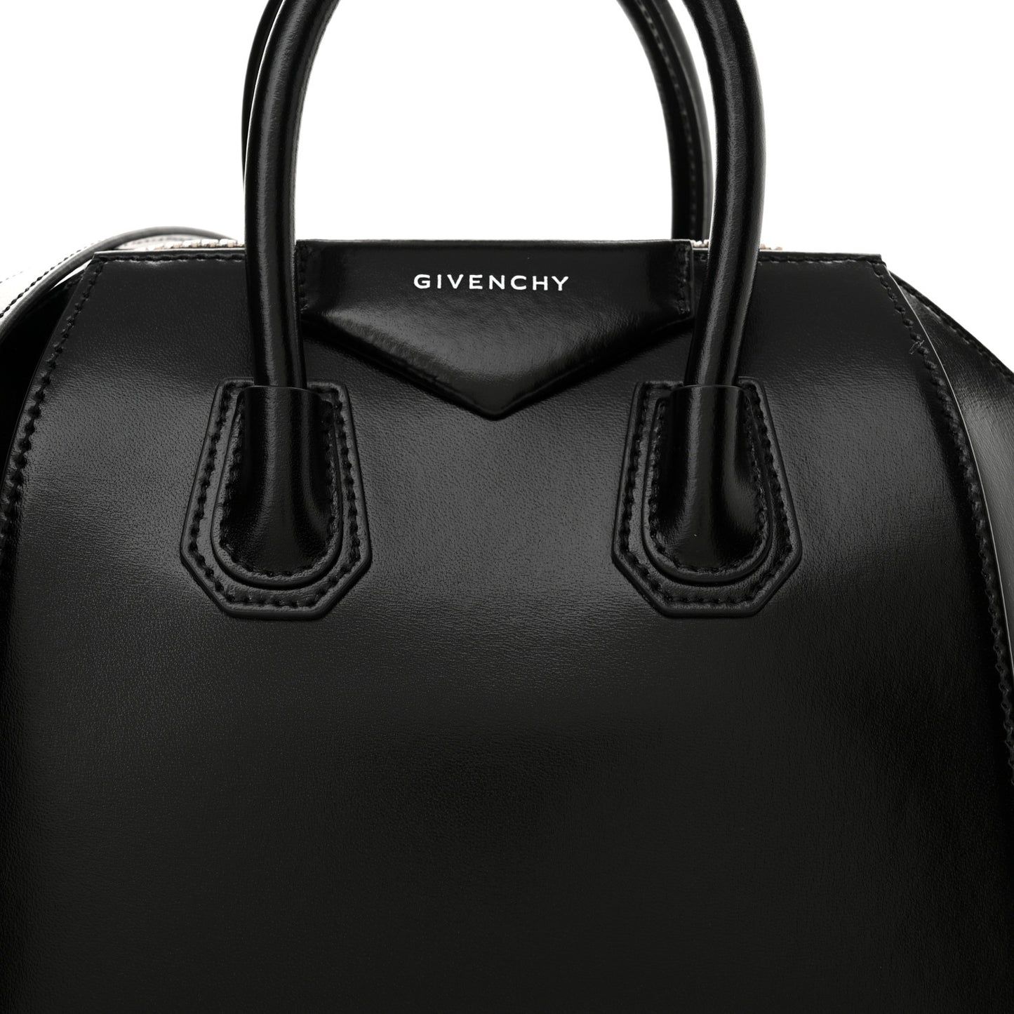Shiny Lord Calfskin Mini Antigona Black