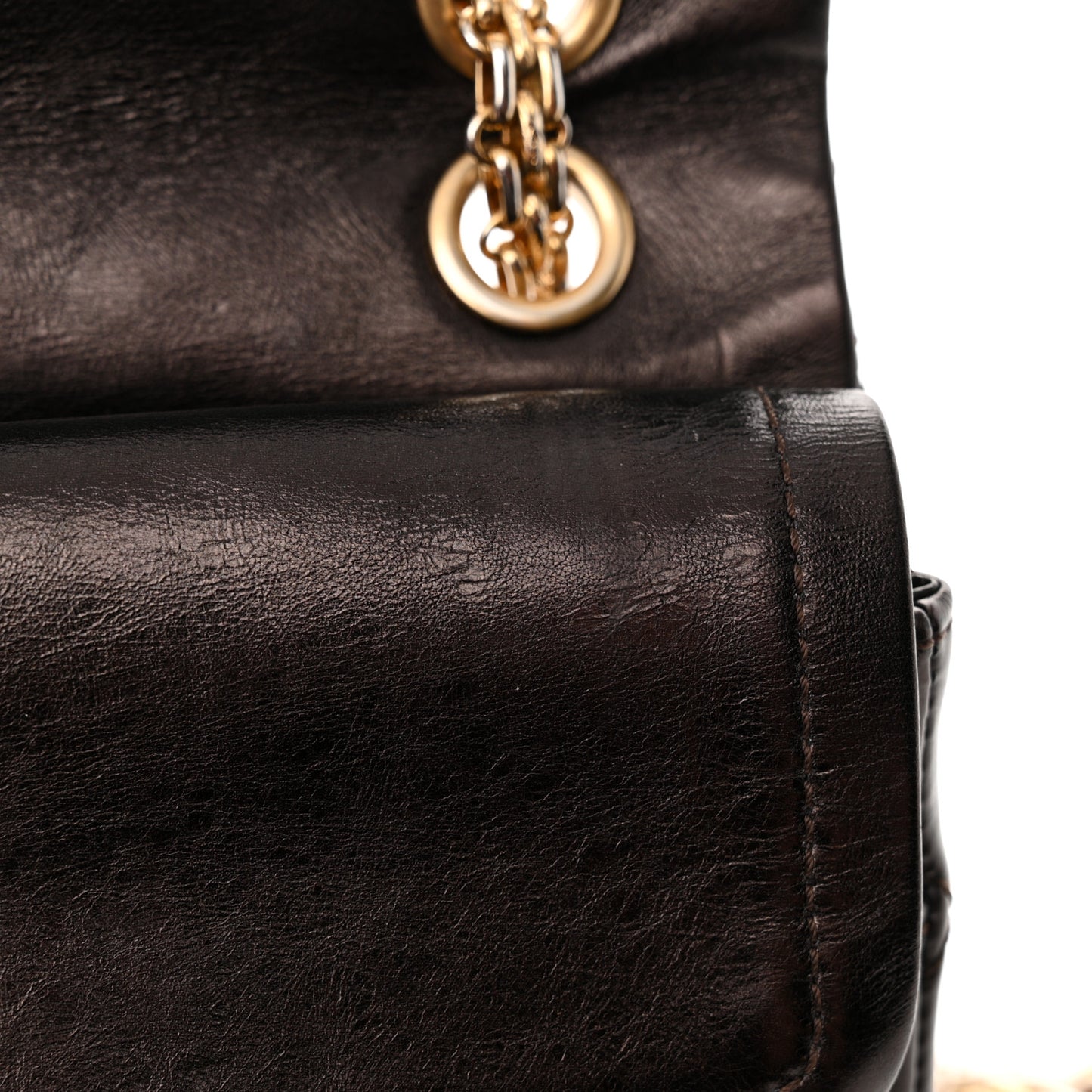 Metallic Aged Calfskin Quilted 2.55 Reissue 226 Flap Brown