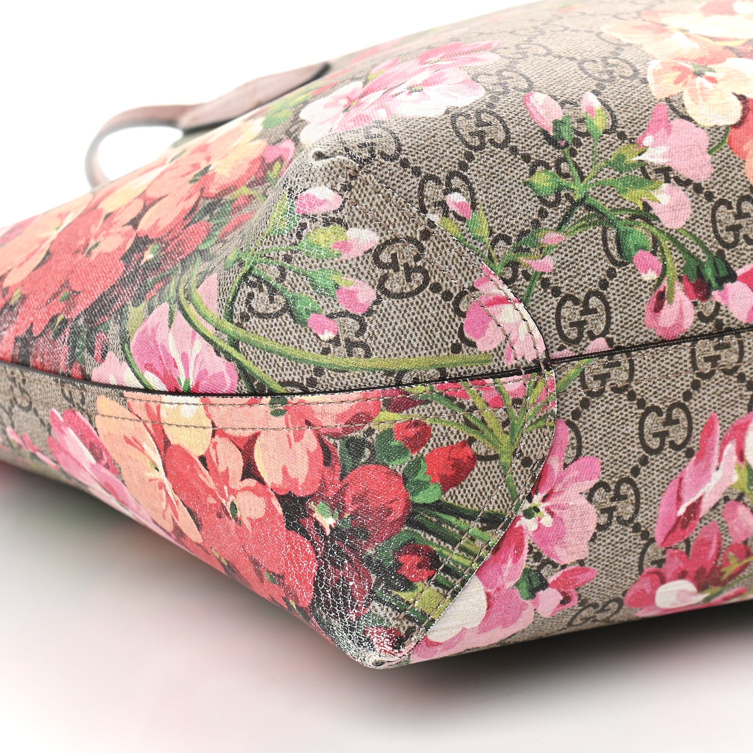 Gucci GG Supreme Monogram Blooms Medium Reversible Tote Beige Multicolor Dry Rose 11 of 16