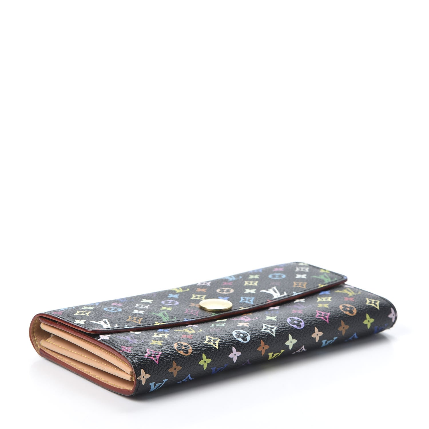 Louis Vuitton Monogram Multicolor Sarah Wallet Black 3 of 8