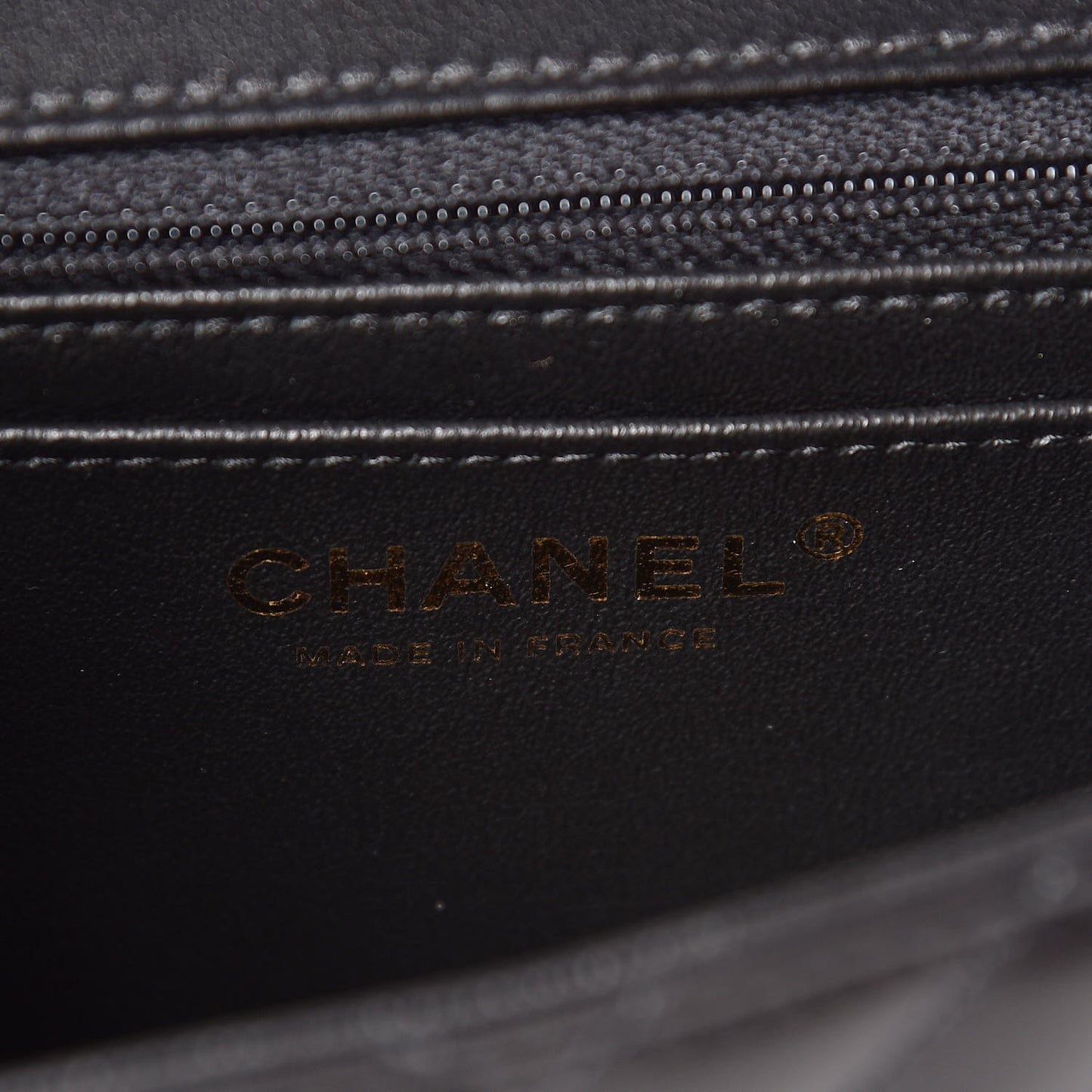 Lambskin Chevron Quilted Mini Rectangular Flap Black
