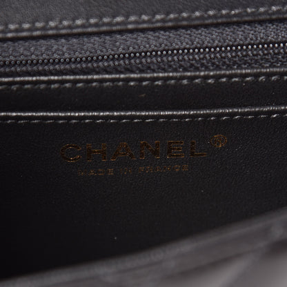 Chanel Lambskin Chevron Quilted Mini Rectangular Flap Black 8 of 10