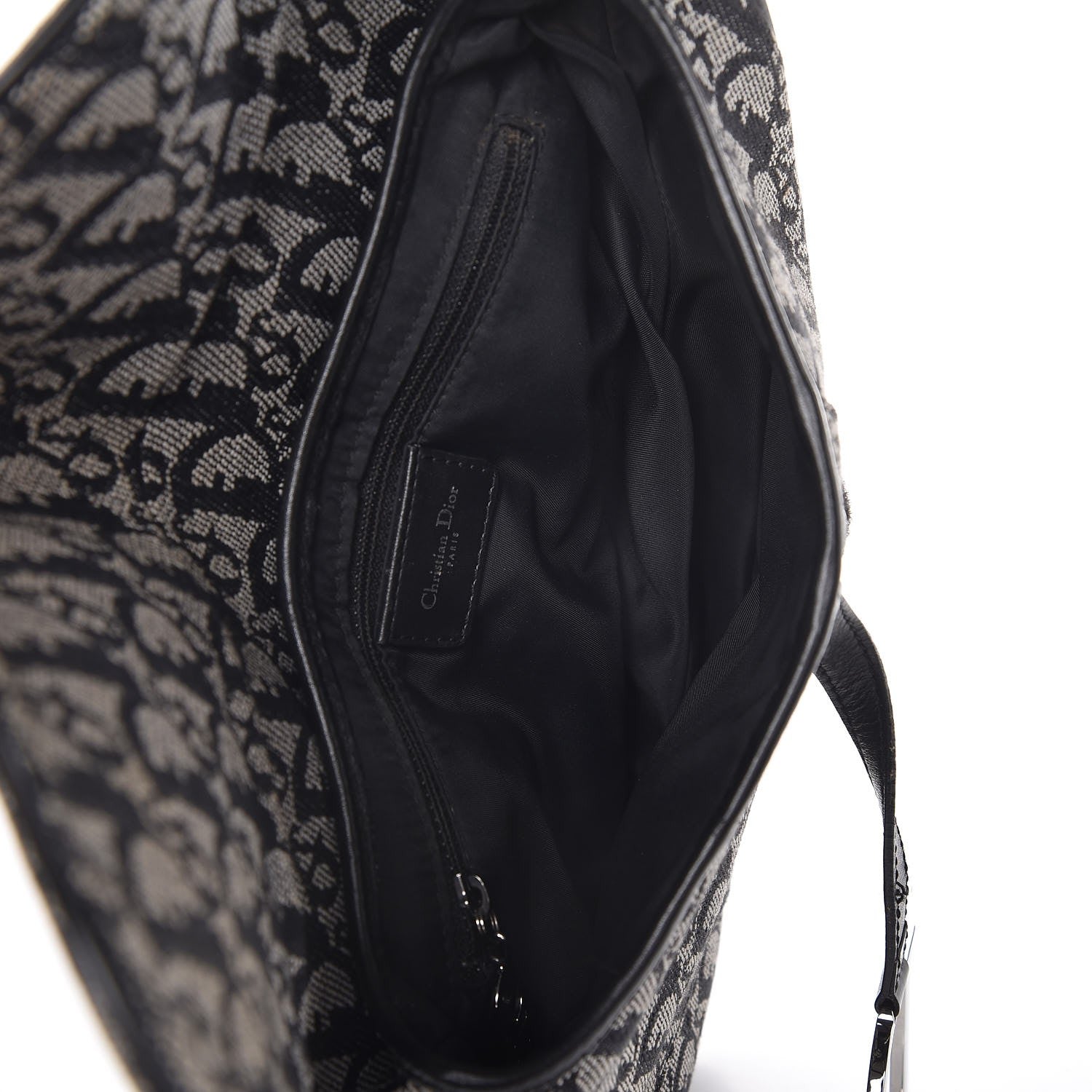 Christian Dior Monogram Saddle Bag Black 5 of 8