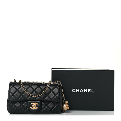 Chanel Lambskin Quilted Mini Rectangular Pearl Crush Flap Black 12 of 12