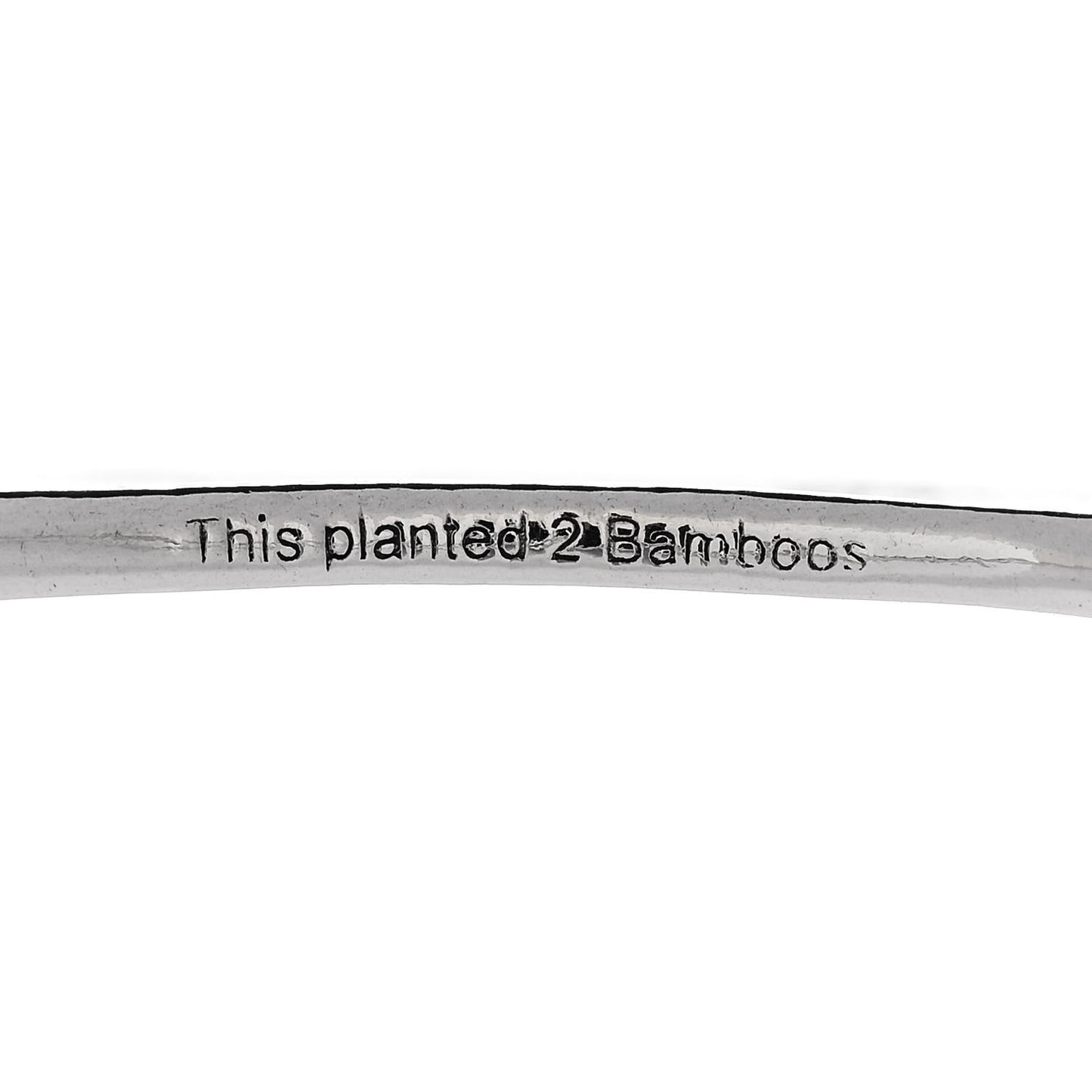 Sterling Silver Slim Bamboo Bangle Bracelet