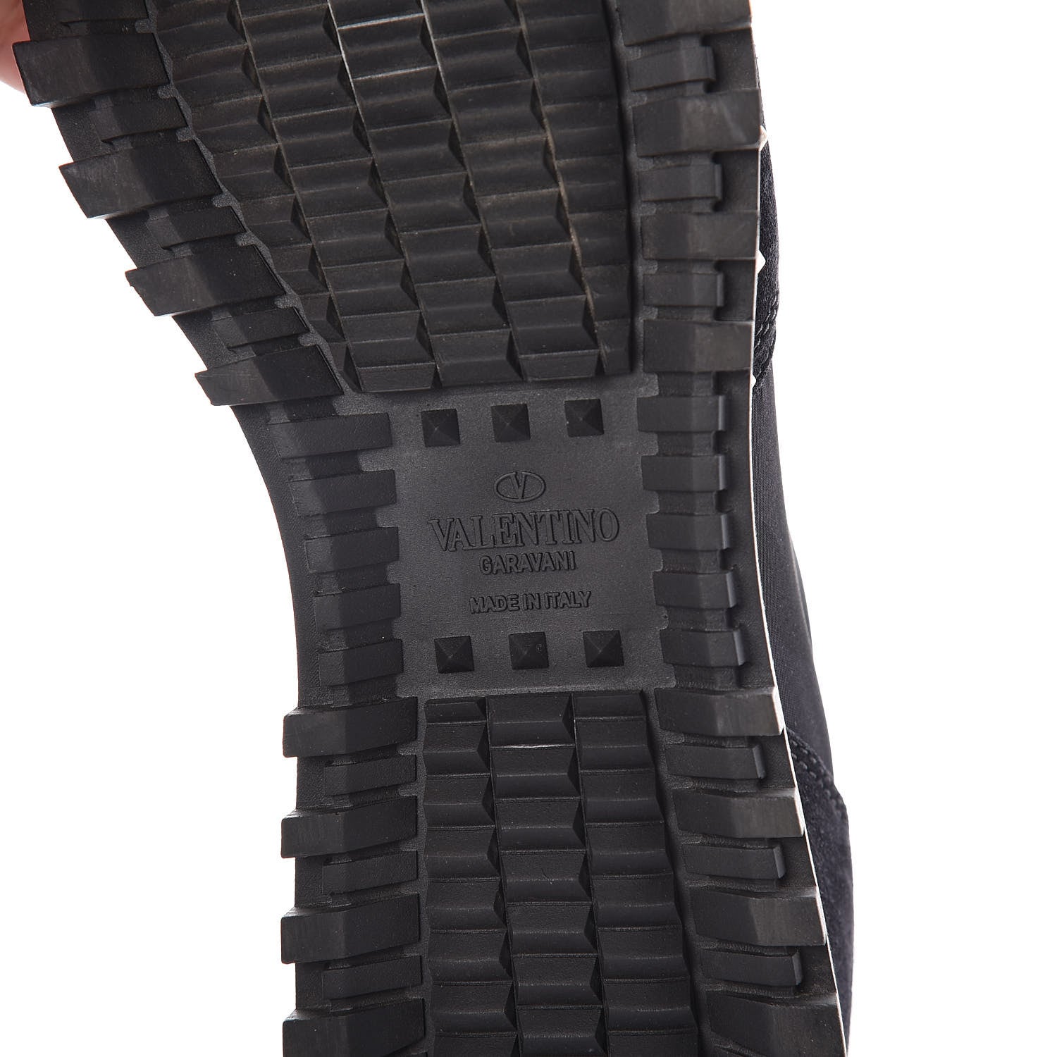 Valentino Garavani Suede Nylon Camouflage Womens Soul Rockstud Sneakers 39 Black 7 of 9