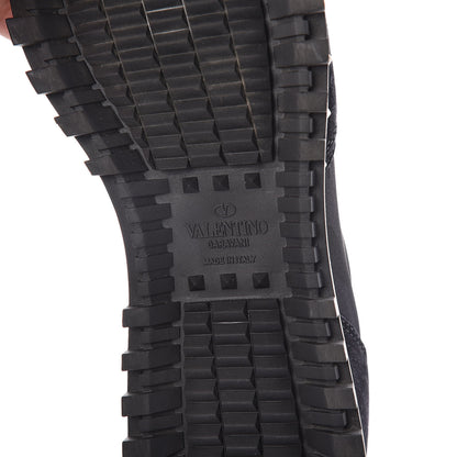 Valentino Garavani Suede Nylon Camouflage Womens Soul Rockstud Sneakers 39 Black 7 of 9
