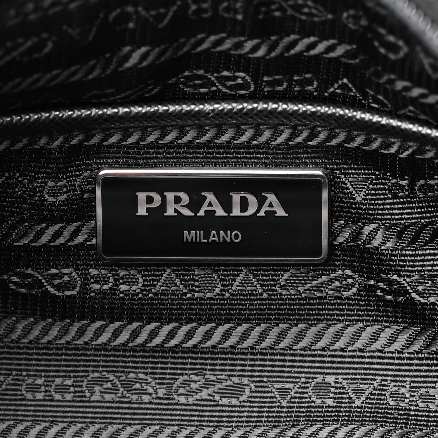 Prada Re-Nylon Vela Saffiano Pocket Double Buckle Messenger Shoulder Bag Black 5 of 8
