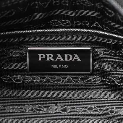 Prada Re-Nylon Vela Saffiano Pocket Double Buckle Messenger Shoulder Bag Black 5 of 8