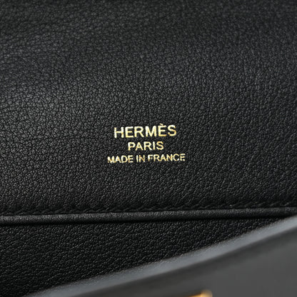 Hermes Swift Kelly Cut Clutch Pochette Black 5 of 10