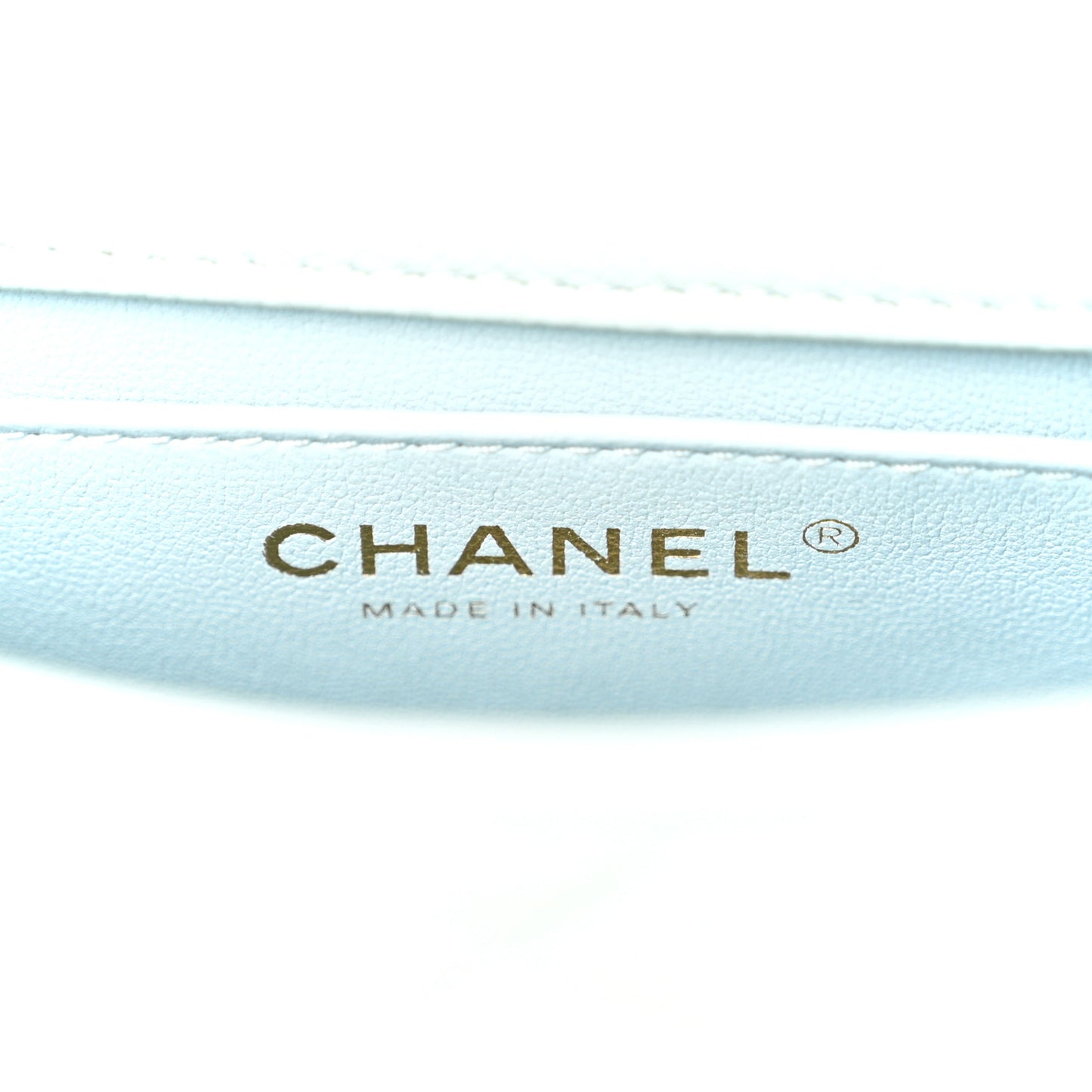 Caviar Quilted Mini Sweetheart Flap Light Blue