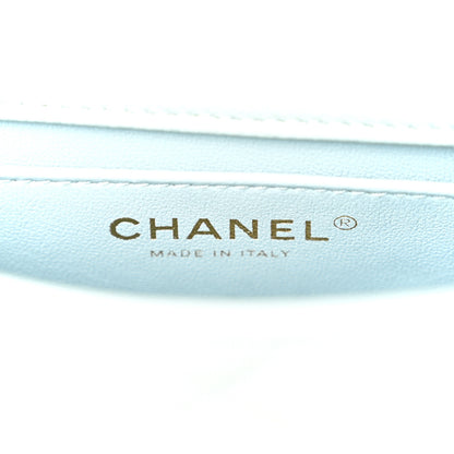 Chanel Caviar Quilted Mini Sweetheart Flap Light Blue 6 of 10