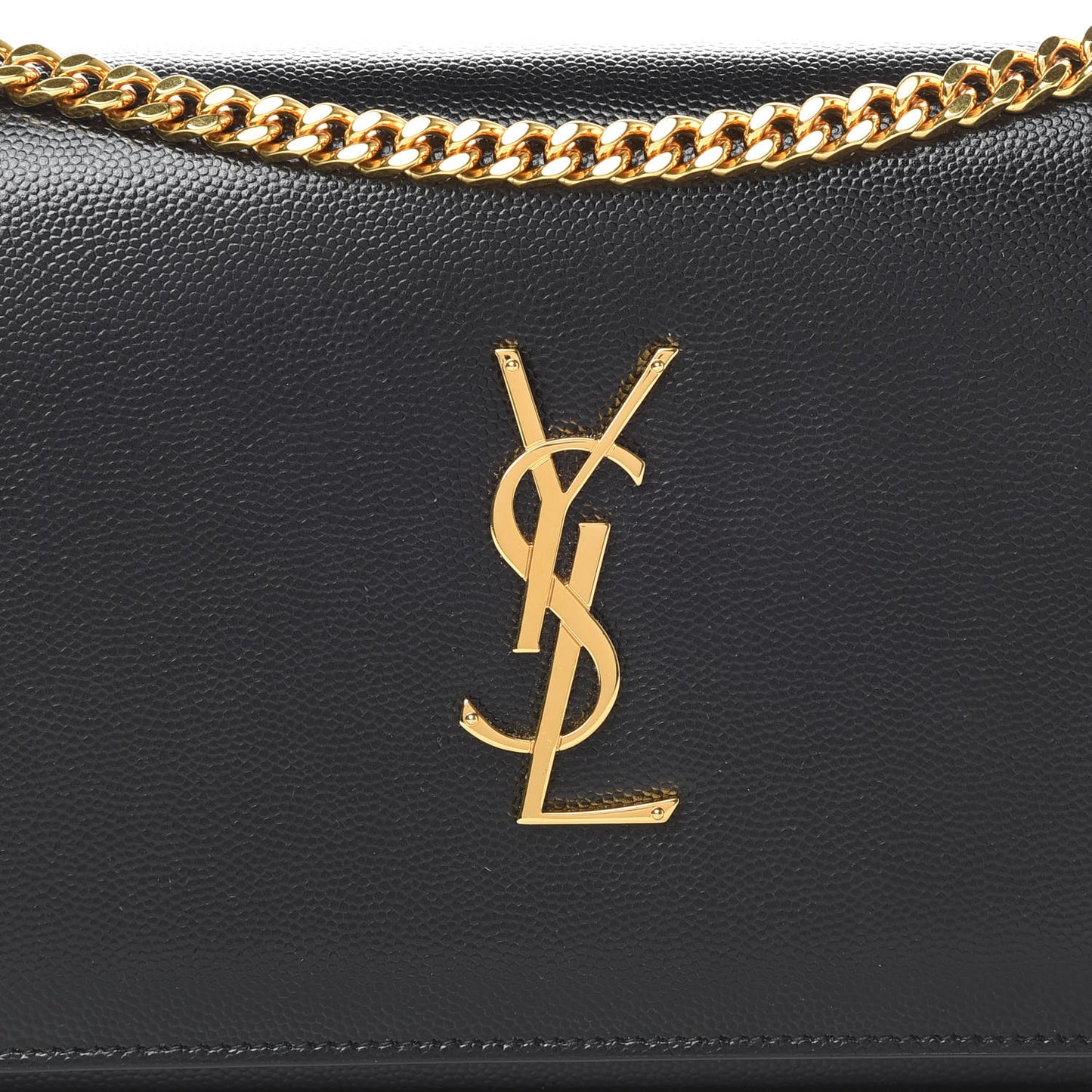 Grain De Poudre Monogram Chain Wallet Black