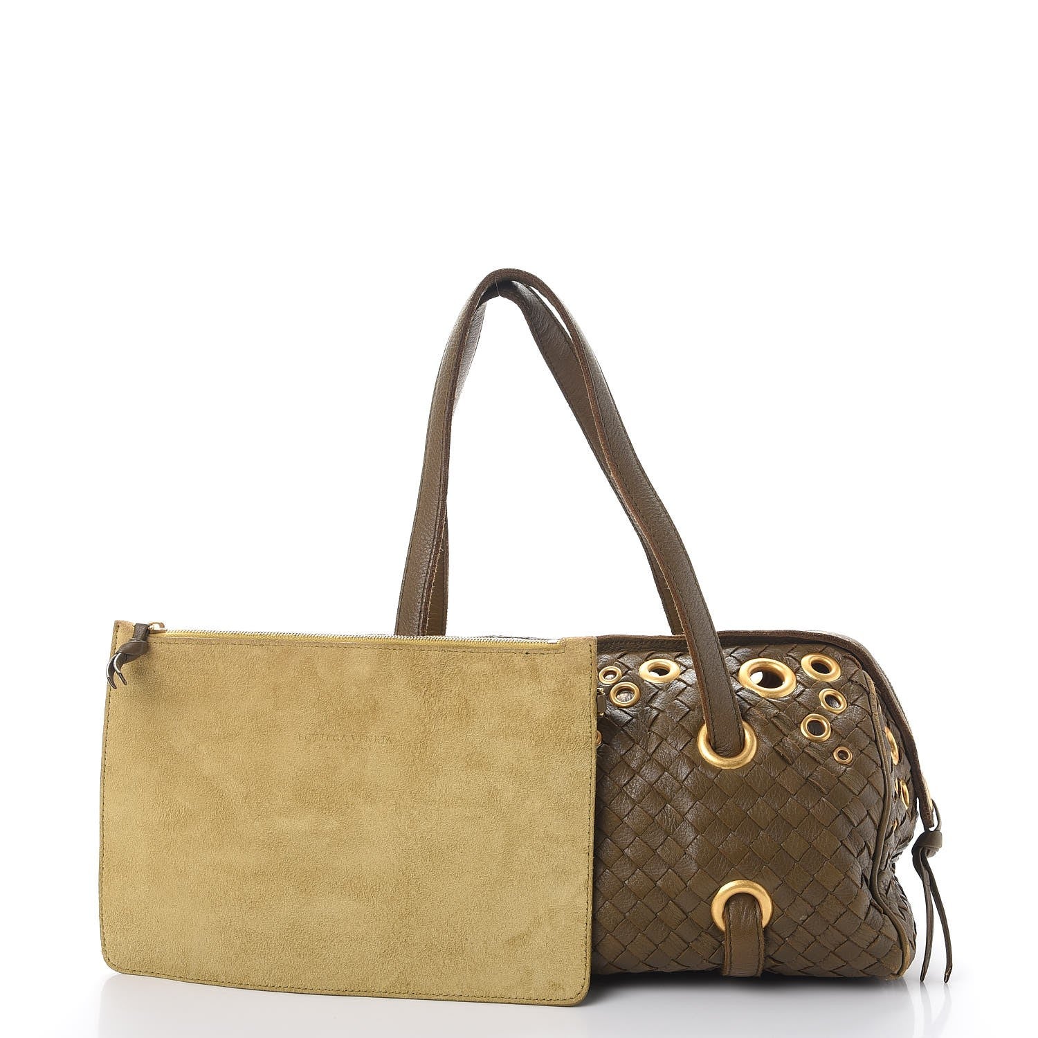 Bottega Veneta Nappa Intrecciato Grommet Bag Green 3 of 11