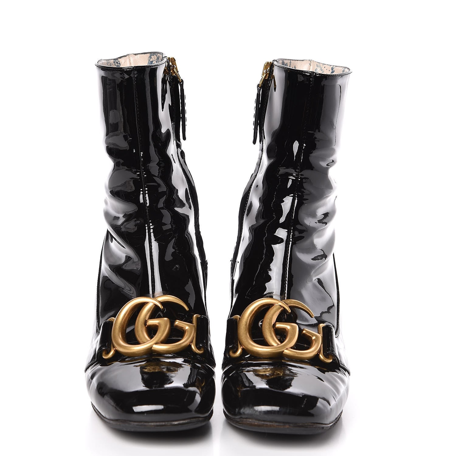 Gucci Vernice GG Victoire 55mm Ankle Boots 36 Black 2 of 11