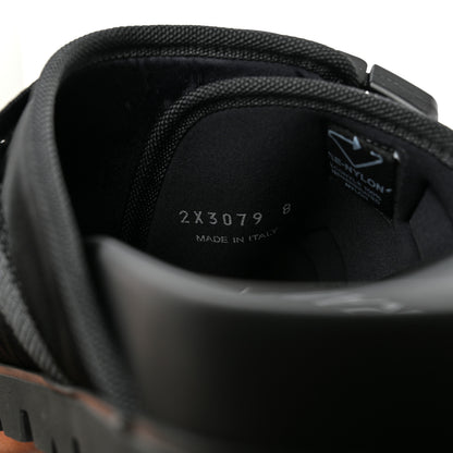 Prada Nylon Logo Slide Sandals 8 Black 7 of 10
