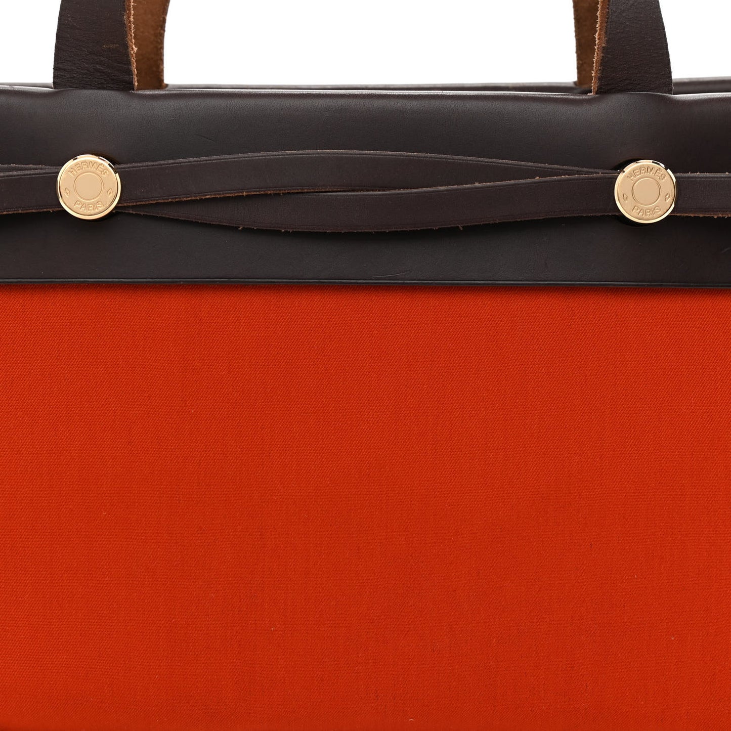 Toile Vache Calfskin Herbag Cabas PM Orange Red