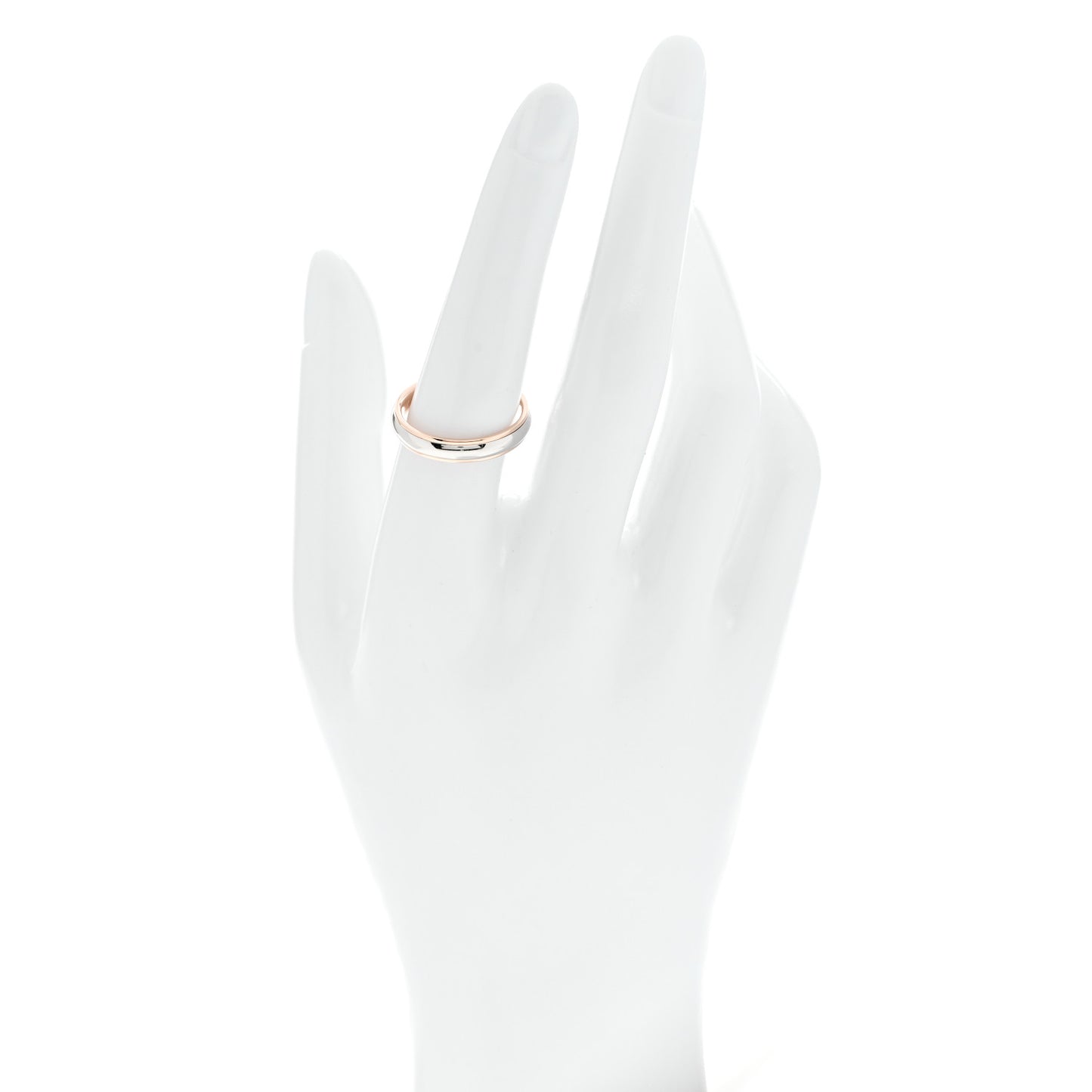 Platinum 18K Rose Gold 4mm Together Milgrain Wedding Band Ring 56 7.5