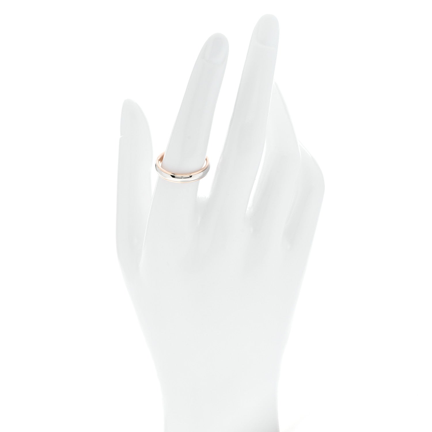 Tiffany Platinum 18K Rose Gold 4mm Together Milgrain Wedding Band Ring 56 7.5 2 of 5