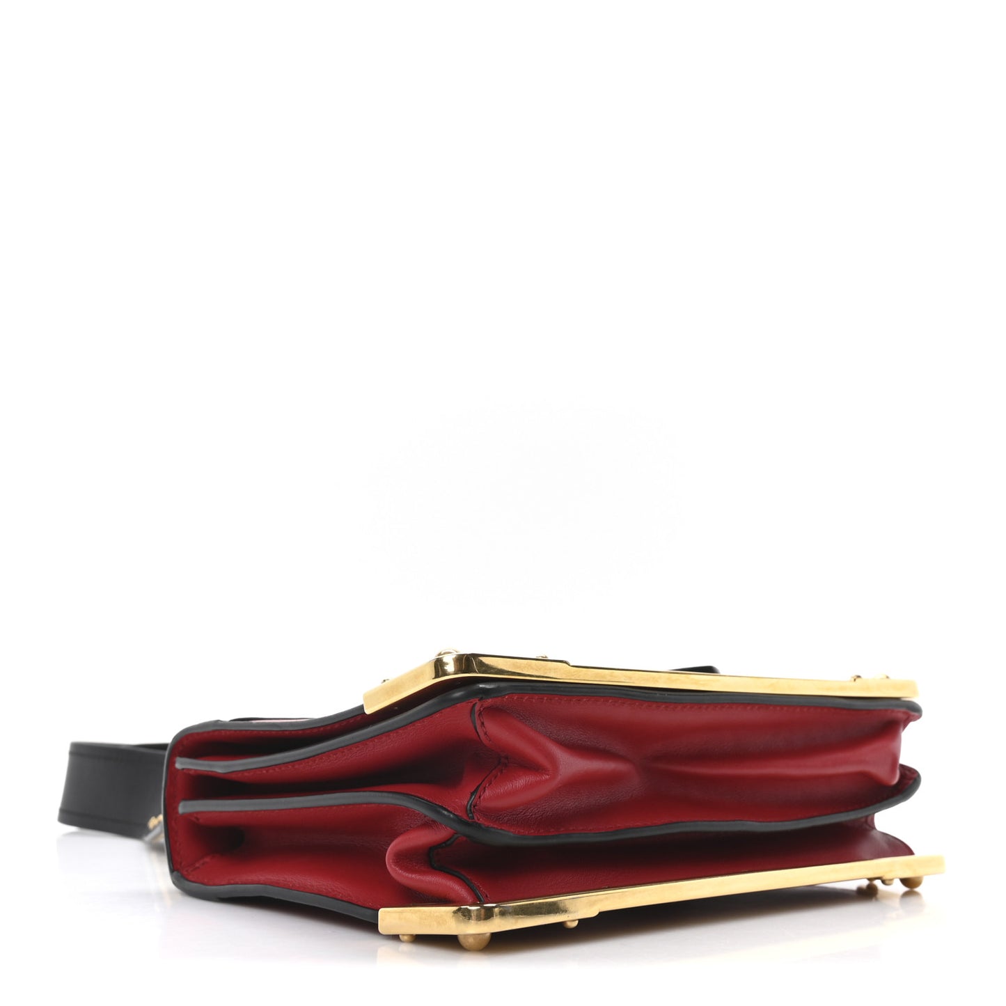 City Calfskin Saffiano Cahier Bag Fuoco Black