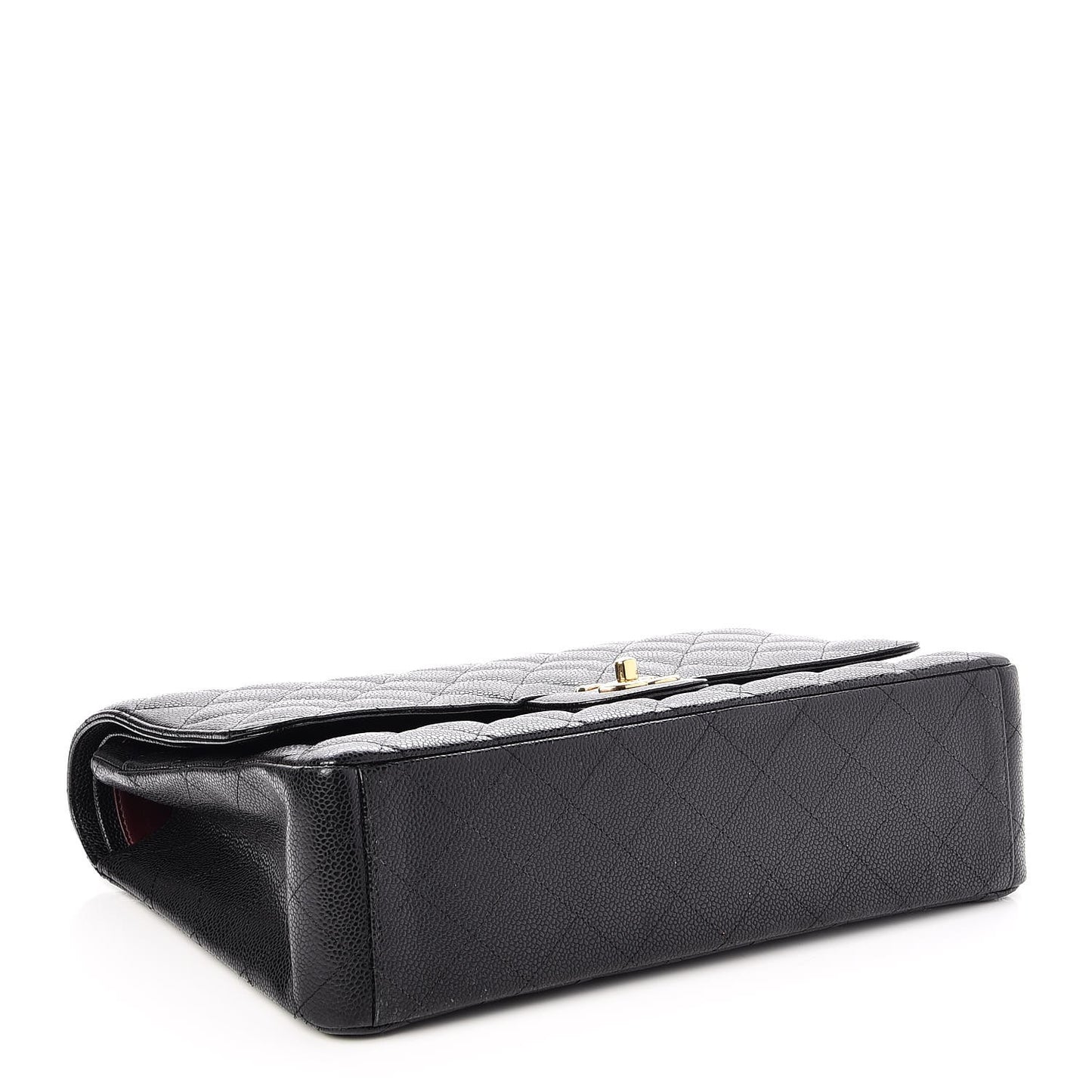 Caviar Quilted Maxi Double Flap Black