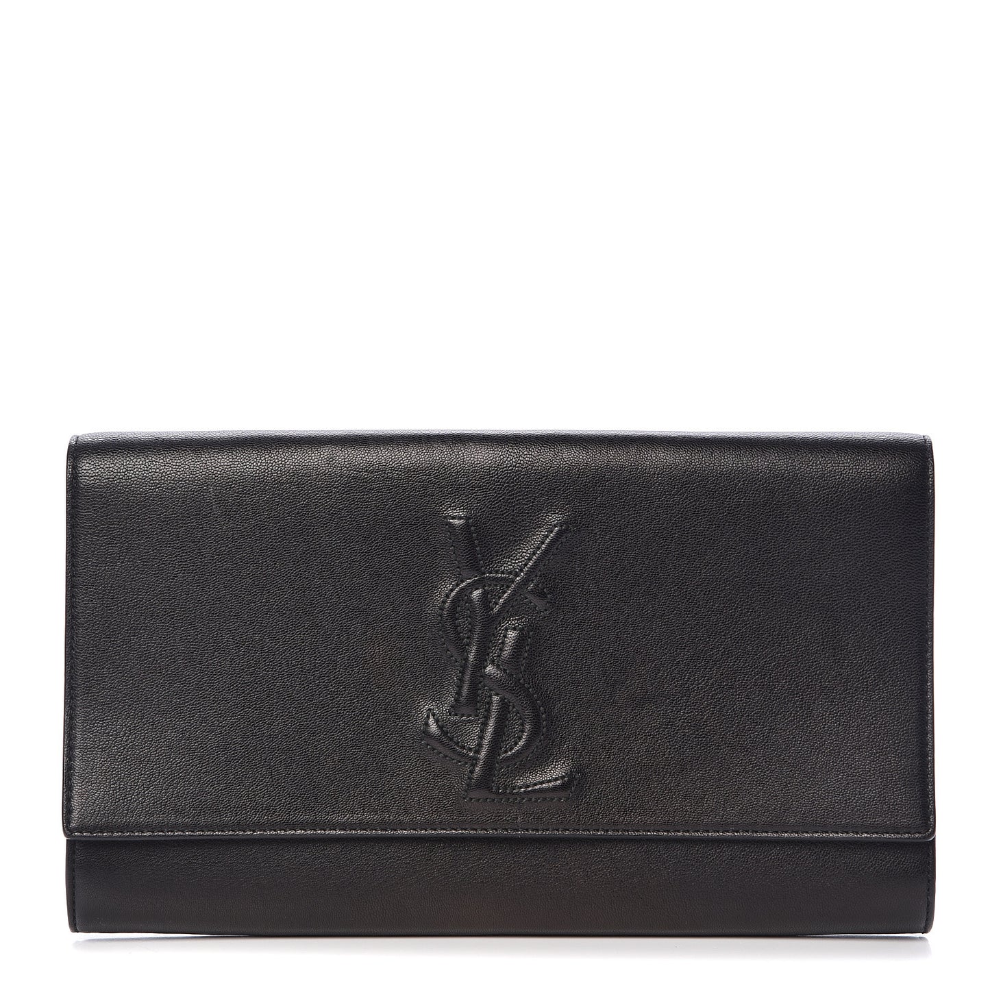 Calfskin Monogram Large Belle De Jour Clutch Black