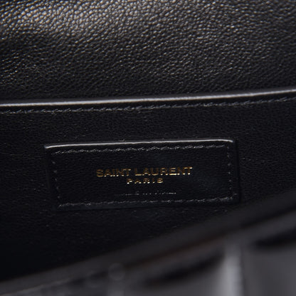 Saint Laurent Patent Matelasse Monogram Large Vicky Chain Bag Black 7 of 8