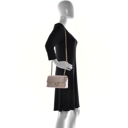 Chanel Iridescent Calfskin Quilted Mini Rectangular Flap Beige 2 of 10