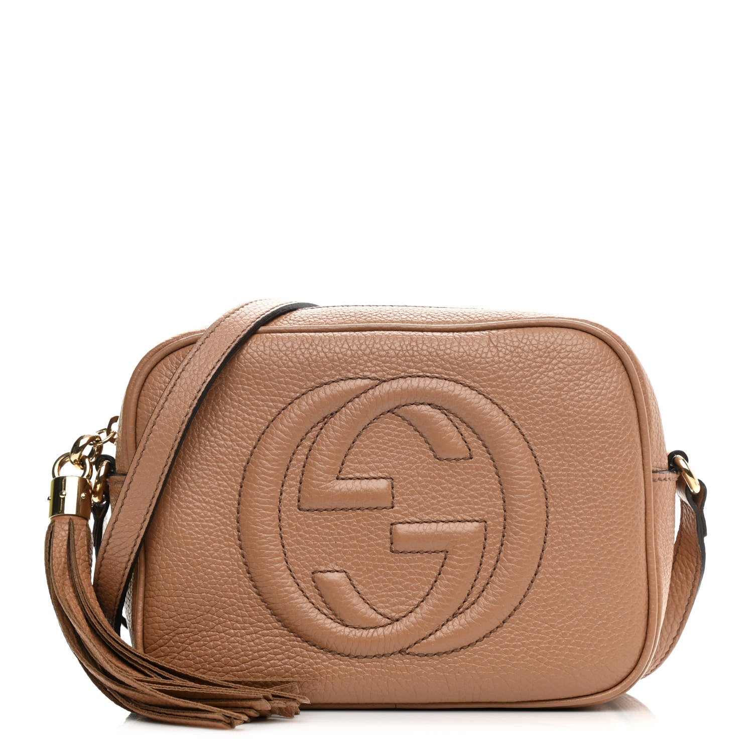 Gucci Pebbled Calfskin Small Soho Disco Bag Camelia 1 of 12