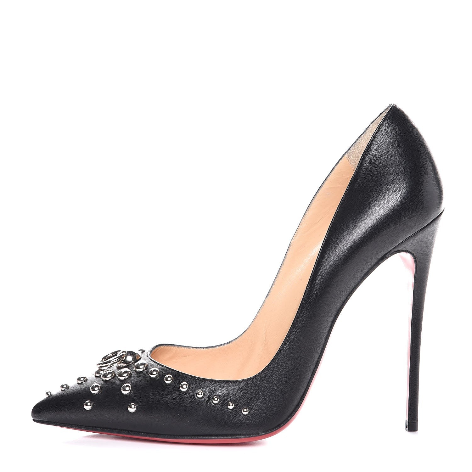 Christian Louboutin Kid Door Knock 120 Pumps 38.5 Black 1 of 7