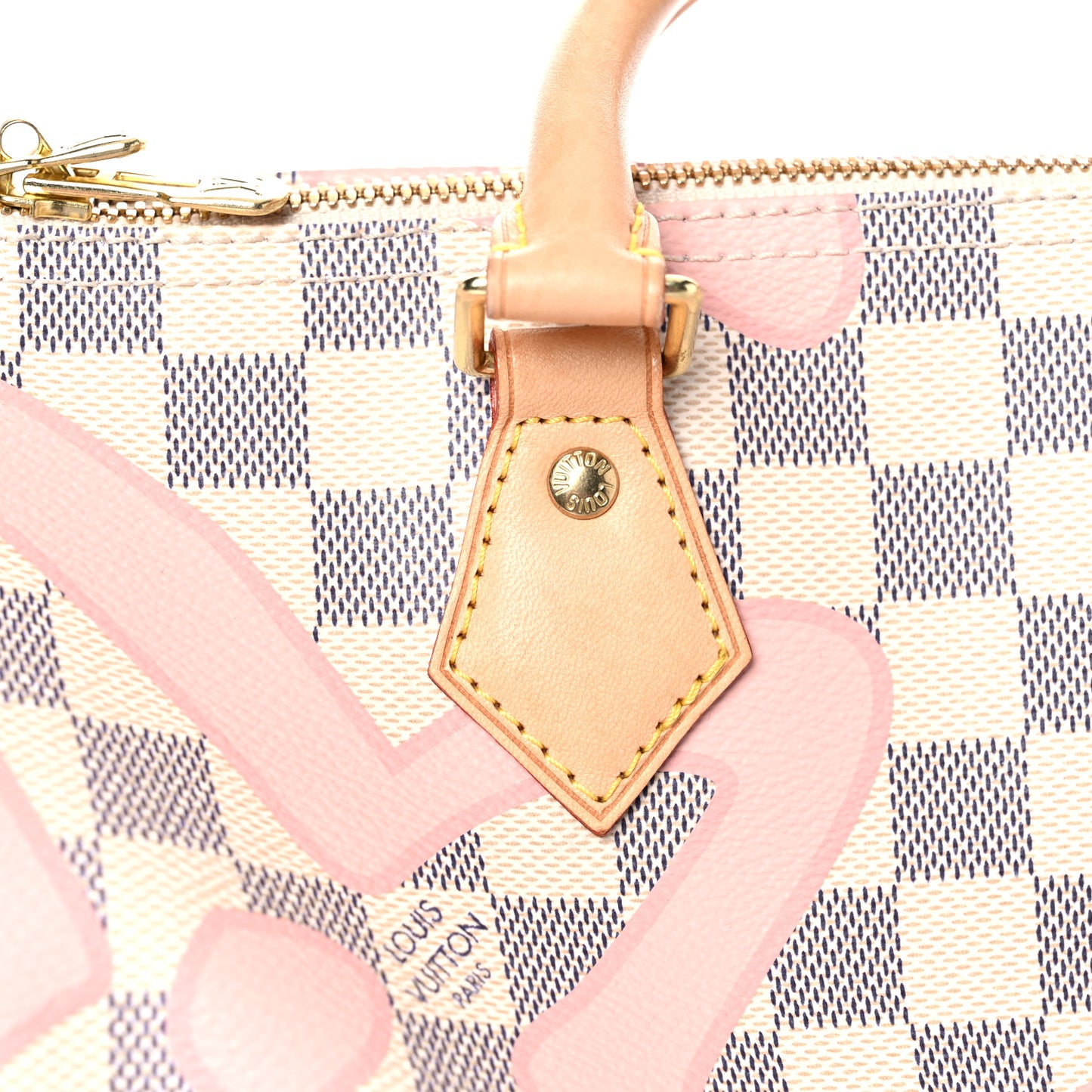 Damier Azur Tahitienne Speedy Bandouliere 30 Rose Ballerine