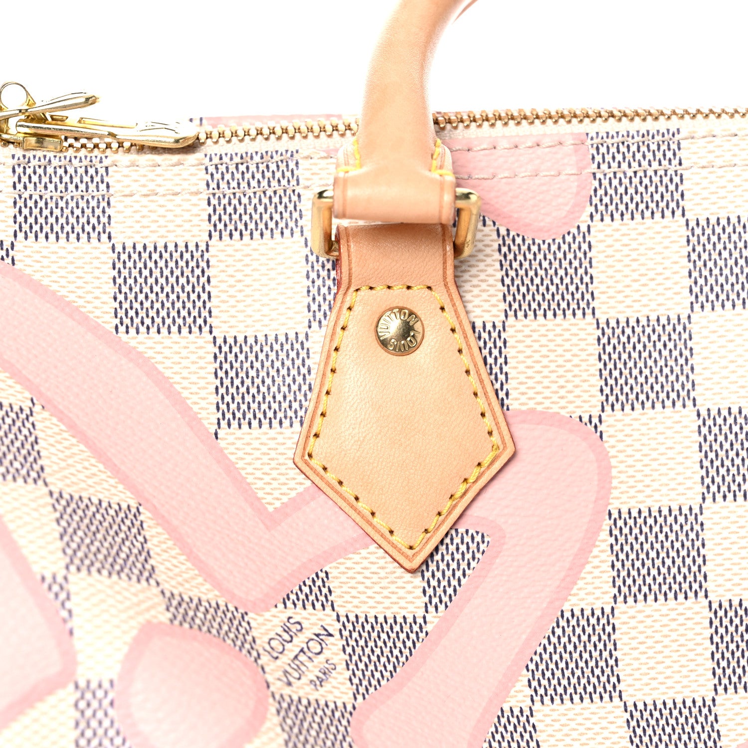 Louis Vuitton Damier Azur Tahitienne Speedy Bandouliere 30 Rose Ballerine 24 of 31