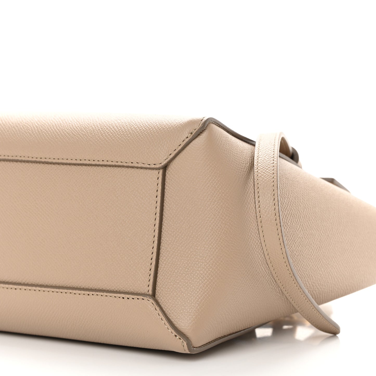 Grained Calfskin Micro Belt Bag Light Taupe