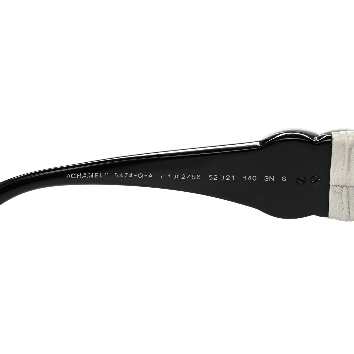 Chanel Acetate Calfskin Square Sunglasses 5474-Q-A Black White 5 of 8
