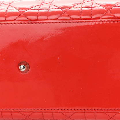 Christian Dior Patent Cannage Large Lady Dior Red 10 of 19