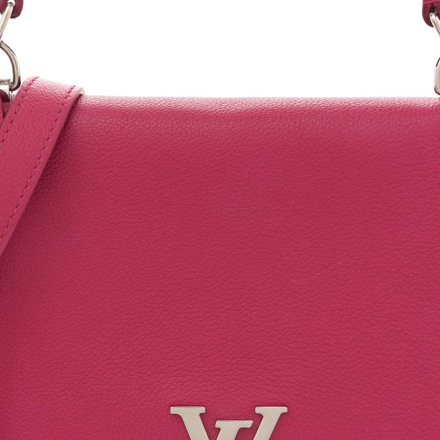 Soft Calfskin Lockme II Top Handle Dahlia