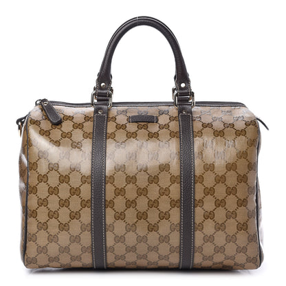 Gucci Crystal Monogram Medium Joy Boston Dark Brown 1 of 10