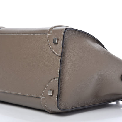 Celine Drummed Calfskin Mini Luggage Souris 7 of 9