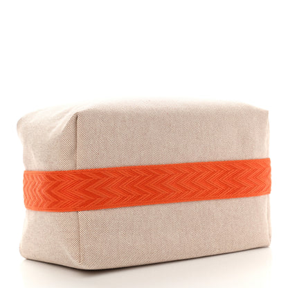 Hermes Canvas Large Bride-A-Brac Pouch Natural Orange 4 of 9