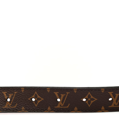 Louis Vuitton Calfskin Monogram 25mm LV Circle Reversible Belt 85 34 Red 3 of 4