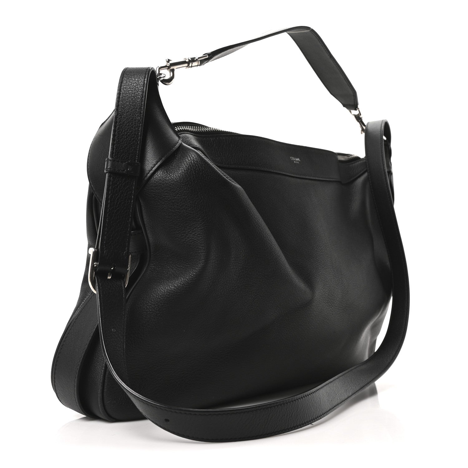 Celine Supple Calfskin Weekend Romy Shoulder Bag Black 3 of 9