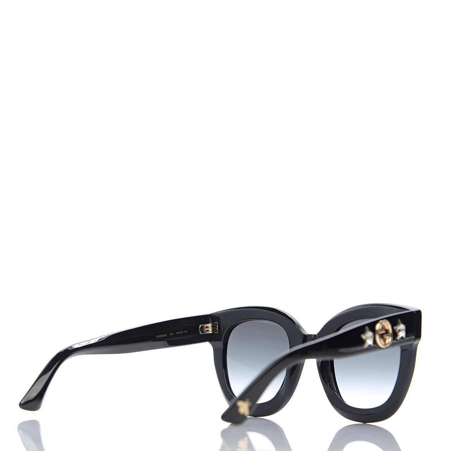 Round Frame Star Sunglasses GG0208S Black