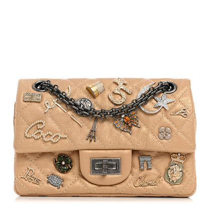 Chanel Metallic Calfskin Quilted Lucky Charms 2.55 Reissue 224 Flap Gold 1 of 10