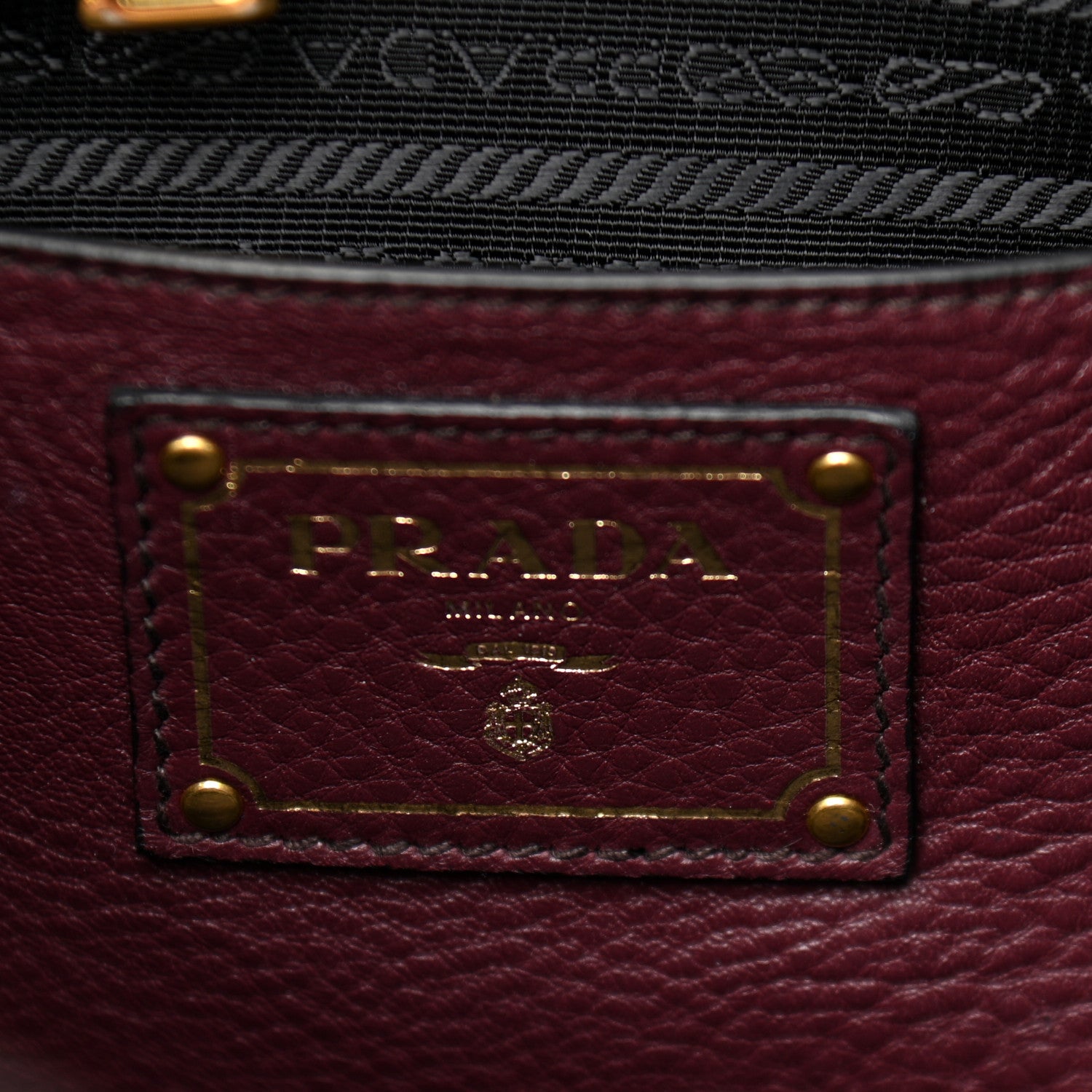 Prada Vitello Daino Tote Granato 5 of 10
