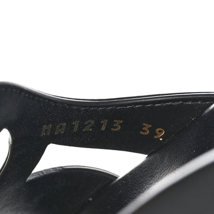 Louis Vuitton Calfskin LV Isola Flat Sandals 39 Black 6 of 9