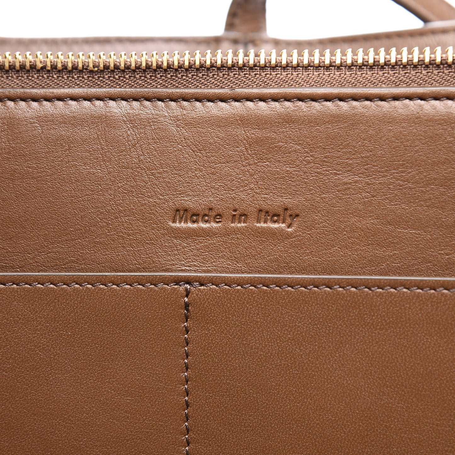 Smooth Calfskin Medium Tri-Fold Bag Havana