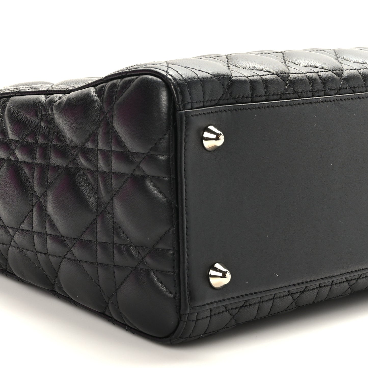 Lambskin Cannage Large Lady Dior Black
