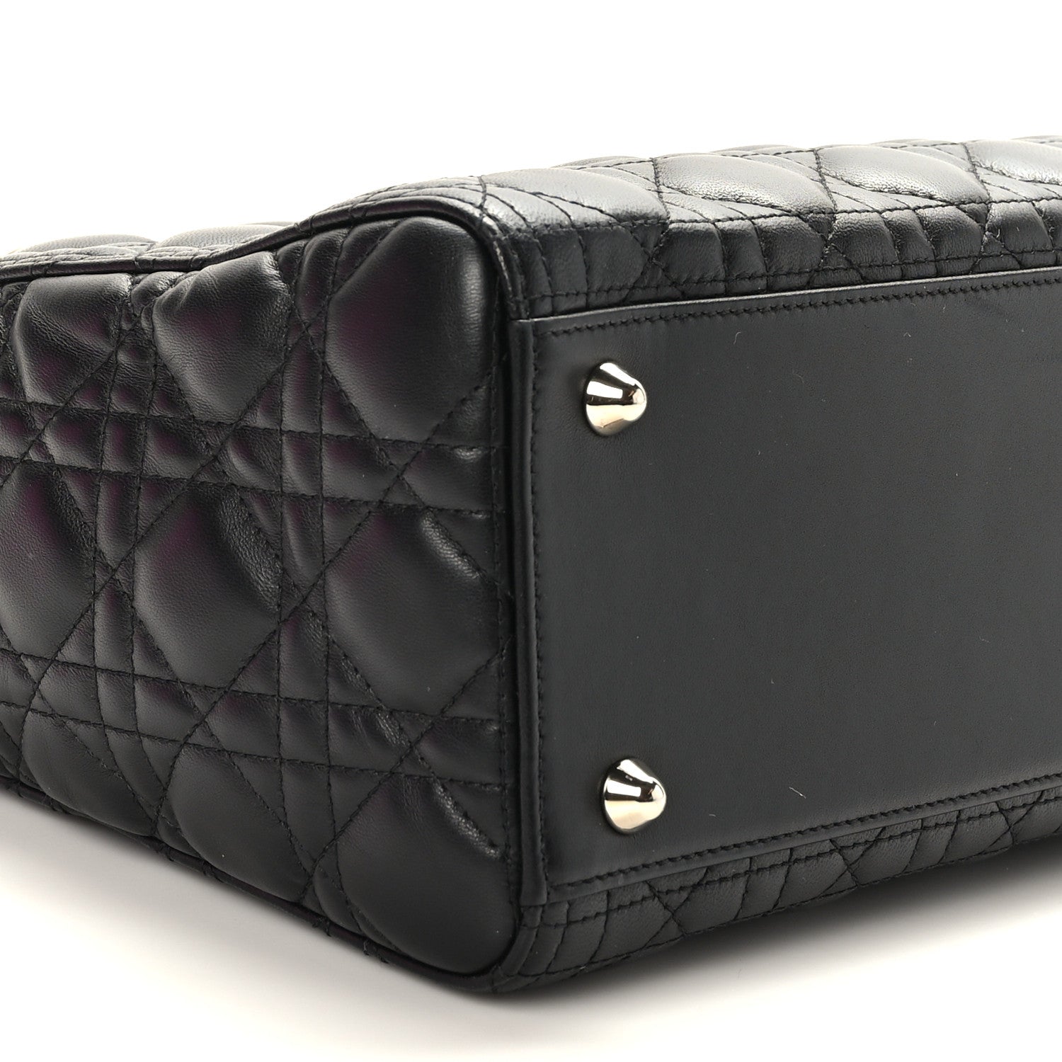 Christian Dior Lambskin Cannage Large Lady Dior Black 7 of 8